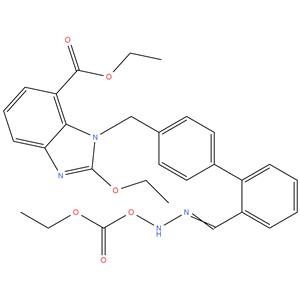 Azilsartan Ethyl Ring-opening Impurity
ethyl(Z)-2-ethoxy-1-((2'-(N'- ((ethoxycarbonyl)oxy)carbamimidoyl)-[1,1'-biphenyl]-4- yl)methyl)-1H-benzo[d]imidazole-7-carboxylate