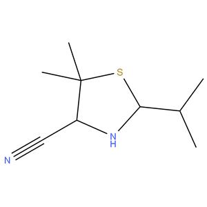 5,5-dimethyl-2-isopropylthiazolidine-4-carbonitrile