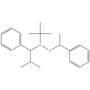 N-(1-phenylethoxy)-N-tert-butyl-2-methyl-1-phenylpropan-1-amine; N-tert-Butyl-N-(2-methyl-1-phenylpropyl)-O-(1-phenylethyl)hydroxylamine