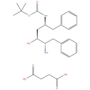 (2S,3S,5S)-2-Amino-3-hydroxy-5-(tert-butyloxy carbonyl) amino-1,6-diphenyl hemi succinic acid salt.