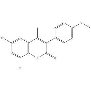 6-Bromo-8-chloro-3(4’-methoxyphenyl)-4-methylcoumarin