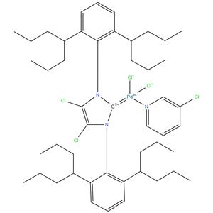 (SP-4-1)-[1,3-Bis[2,6-bis(1-propylbutyl)phenyl]-4,5- dichloro-1,3-dihydro-2H-imidazole-2-ylidene]dichloro(3- chloropyridine-kN)-palladium