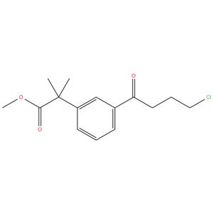 methyl 2- ( 3- ( 4 - chlorobutanoyl ) phenyl ) -2 - methylpropanoate