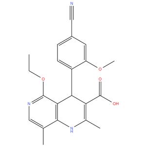 4-(4-Cyano-2-methoxyphenyl)-5-ethoxy-2,8-dimethyl-1,4-dihydro-1,6-naphthyridine-3-carboxylic acid