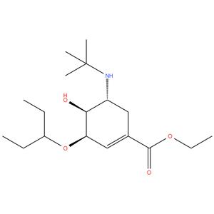 ethyl (3R,4S,5R)-5-N-(1,1-dimethylethyl)amino-3-(1-ethylpropoxy)-4-hydroxy-1-cyclohexene-1-carboxylate