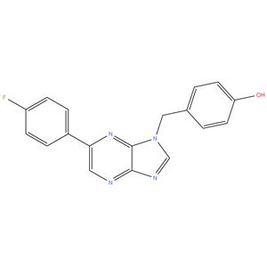 4-[[5-(4-Fluorophenyl)imidazo[4,5-b]pyrazin-3-yl]methyl]phenol