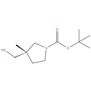 | tert - butyl ( S ) -3- ( hydroxymethyl ) -3 - methylpyrrolidine - 1 - carboxylate