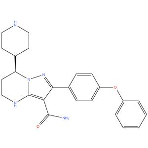 Zanubrutinib impurity-1; ((S)-2-(4-Phenoxyphenyl)-7-(piperidin-4-yl)-4,5,6,7-tetrahydropyrazolo[1,5-a]pyrimidine-3-carboxamide)