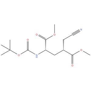 dimethyl (2S,4R)-2-((tert-butoxycarbonyl)amino)-4-(cyanomethyl)pentanedioate