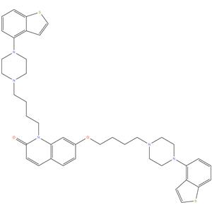 Brexpiprazole Impurity 7
7-(4-(4-(benzo[b]thiophen-4-yl)piperazin-1-yl)butoxy)-1-(4-
(4-(benzo[b]thiophen-4-yl)piperazin-1-yl)butyl)quinolin-2(1H)- one