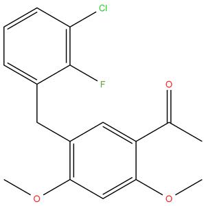 1-(5-(3-chloro-2-fluorobenzyl)-2,4-dimethoxyphenyl)ethanone