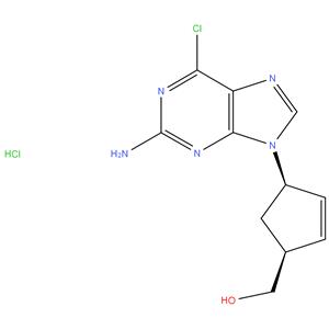 (1S–4R)-4-(2-amino-6-chloro-9H-purin-9-yl)-2-cyclopentene-1-methanol hydrochloride