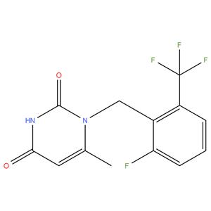 1-[2-Fluoro-6-(trifluoromethyl)benzyl]-6-
methylpyrimidine-2,4(1H,3H)-dione