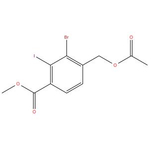 methyl 4-(acetoxymethyl)-3-bromo-2-iodobenzoate