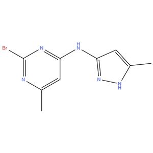 2-bromo-6-methyl-N-(5-methyl-1H-pyrazol-3-yl)pyrimidin-4-amine