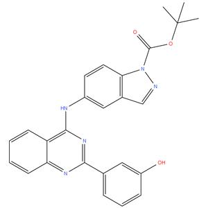 Tert-butyl 5-((2-(3-hydroxyphenyl)quinazolin-4yl) amino)-1H-indazole-1-carboxylate