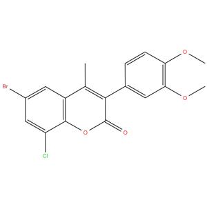 6-Bromo-8-Chloro-3(3,4-Dimethoxyphenyl)4-Methyl Coumarin