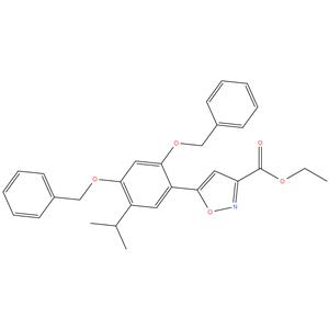 Ethyl 5-(2,4-bis-benzyloxy-5-isopropyl-phenyl)-isoxazole-3-carboxylate